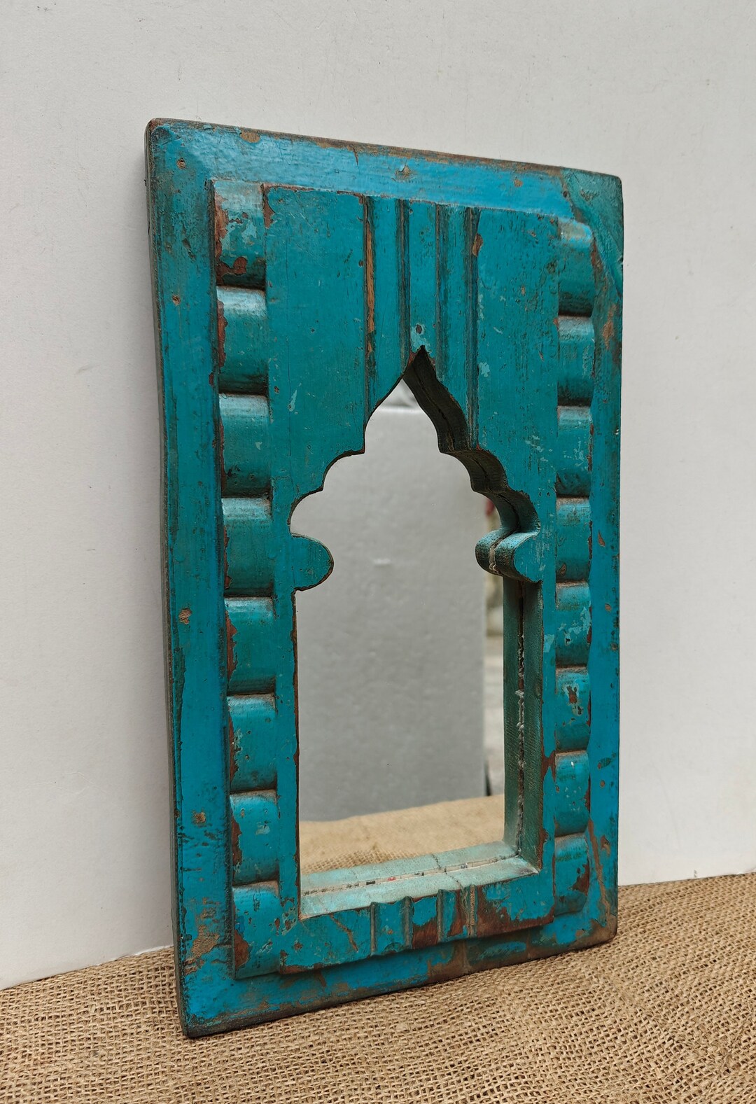 Vintage Wooden Wall Mirror Antique Wood Frame Distressed Wall Mirror ...