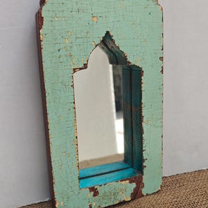 Vintage wooden wall mirror antique wood frame distressed wall mirror handcrafted wooden mirror vintage style wooden mirror moroccan mirror