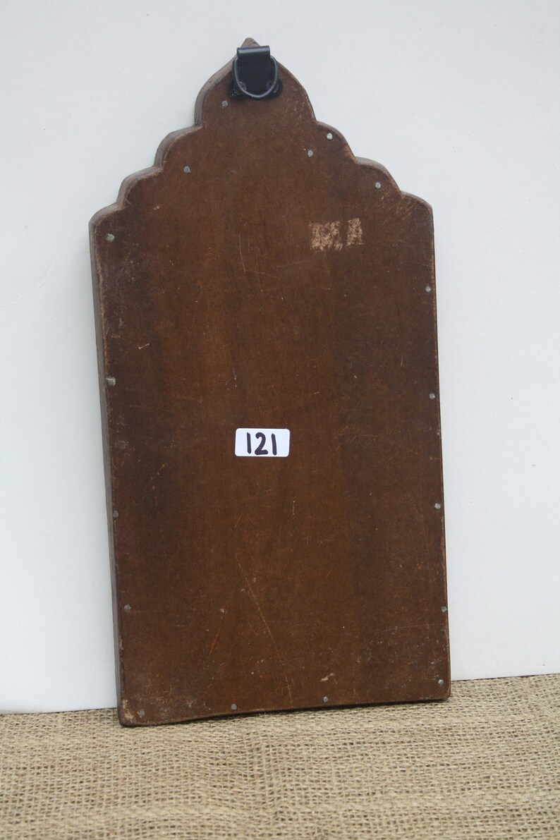 Wood Vintage Wall Mirror Wood Moroccan Mirror Distressed Look Mirror
