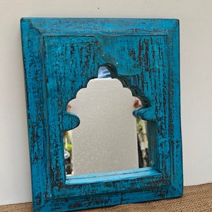 Wood Vintage Wall Mirror Wood Moroccan Mirror distressed look mirror Wood wall mirror Antique dressing mirror