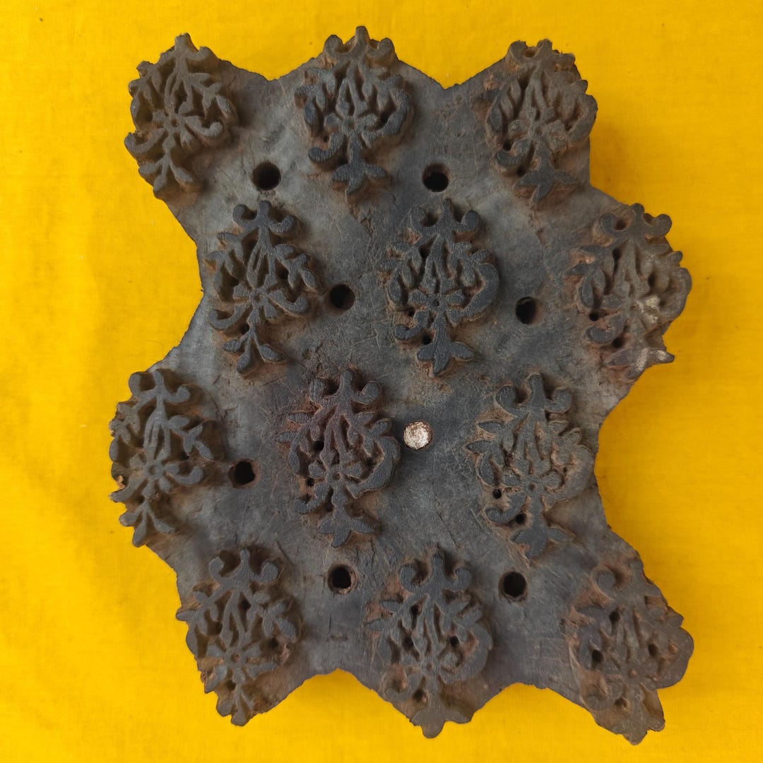 Hand Carved Block Pottery Stamp Floral Indian Tjaps Border Patterns - Etsy