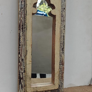 Vintage wooden wall mirror antique wood frame distressed wall mirror handcrafted wooden mirror vintage style wooden mirror moroccan mirror