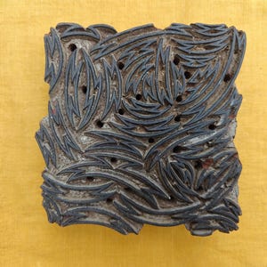 Timbro in ceramica floreale/timbro per stampa a blocchi indiani intagliati a mano/tjaps/blocco di legno per stampa/timbro per stampa su carta e tessuto/disegno del bordo