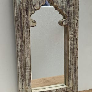 Vintage wooden wall mirror antique wood frame distressed wall mirror handcrafted wooden mirror vintage style wooden mirror moroccan mirror