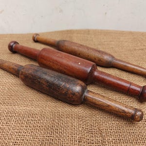 Wood Rolling Pins, Belan Set of 3 Vintage Indian  Kitchen Decor