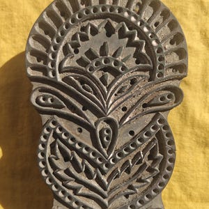 Bloques de impresión de madera tallados a mano Sellos de impresión de madera Sellos de impresión de madera Bloques de impresión de madera Sellos florales indios Diseño único India