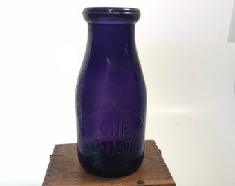 Purple Milk Bottle | Etsy