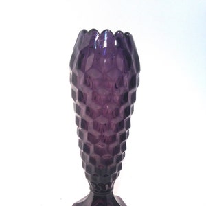 Purple Glass Fostoria American Bud Vase purple amethyst , irradiated