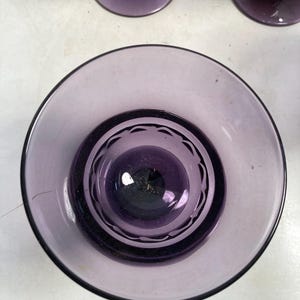 Fostoria Century, sherbet bowls, dessert cup, set of 4, irradiated Purple, glasses image 5