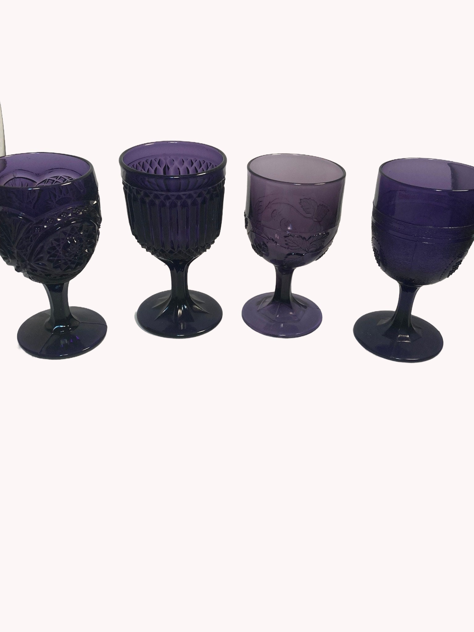 American Atelier Vintage Purple Wine Glasses Set Of 4, 12-ounce Capacity  Wine Goblets Vintage Style Glassware, Dishwasher Safe : Target