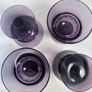 Fostoria Century, sherbet bowls, dessert cup, set of 4, irradiated Purple, glasses image 4