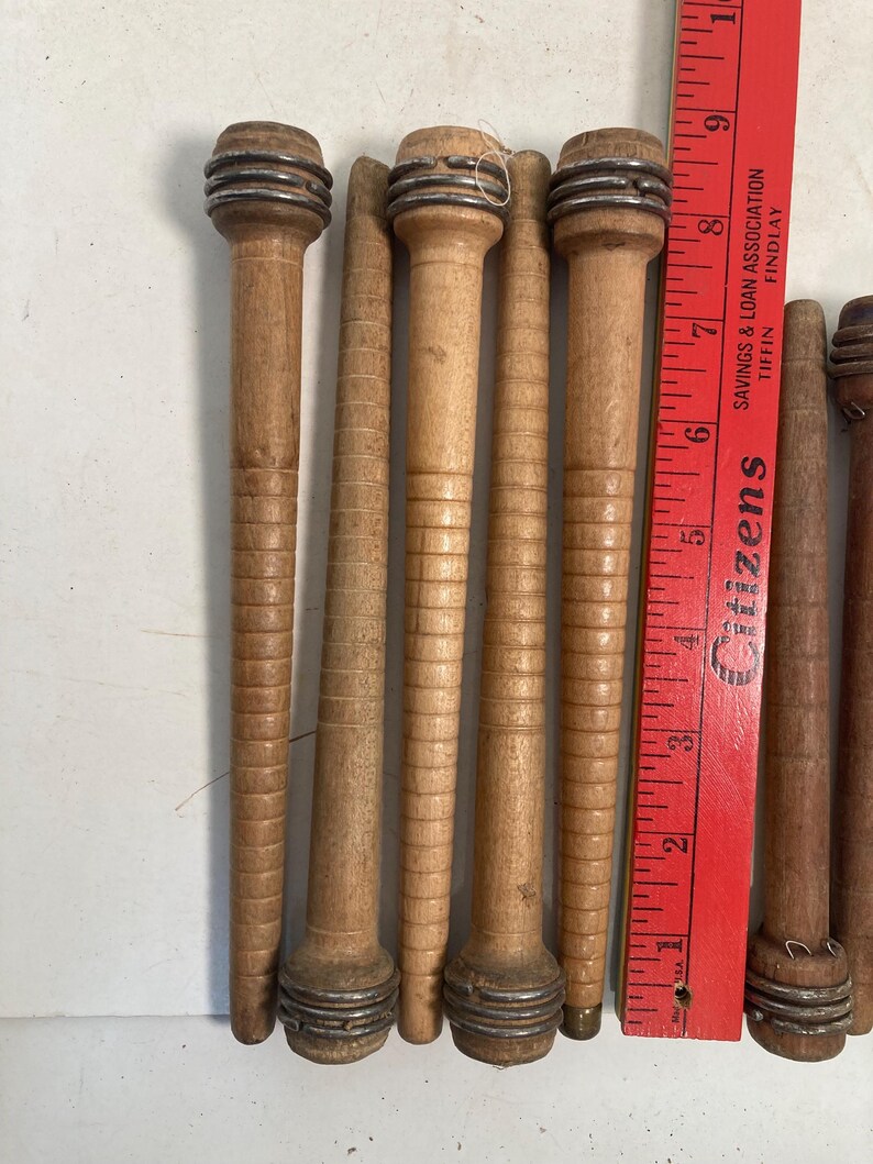 Spool Rulers Wood Spools Wooden Quills 7 3/8