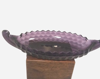 Vintage Fostoria Amethyst Glass Candy Dish: Purple Trinket Tray