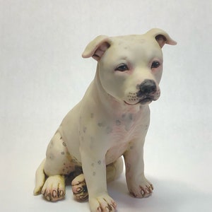 Neil Eyre Artist EyreDesigns Staffordshire Bull Terrier dog sitting CUSTOM to YOUR PET *** Not Shown pet ***Please Read prior to purchase **
