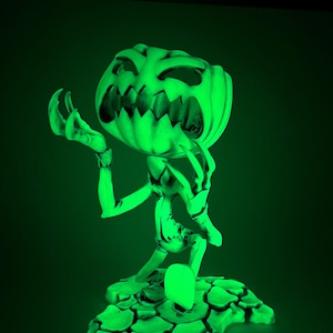 Neil Eyre Eyredesigns Halloween horror Creepy scary haunted pumpkin head Walking dead creature Tea light lantern  Glow Dark Ghouls monster