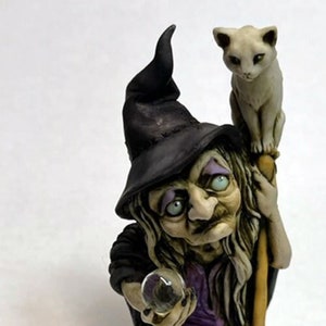 Neil Eyre Designs 2022 Halloween Witch wicked kitchen cute witch glass crystal ball Cat Cane Staff