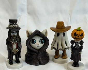 Neil Eyre Designs 2026 Halloween Horror Haunting Papa Legba Haitian Voodoo Priest Pumpkin Witch Cat Cape Ghost Cowboy MADE USA