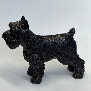 Neil Eyre Artist EyreDesigns Standing AKC Cropped Ears black Schnauzer Dog Pup Puppy K9 canine HANDMADE USA signed & numbered