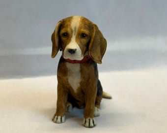 Neil Eyre Artist Eyre Designs Beagle Hound Pup Puppy K9 canine HANDMADE USA signed & numbered Christmas Tree Ornament Figurine Statue