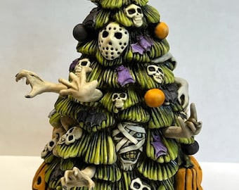 Neil Eyre Eyredesigns Halloween Haunted Horror Tree Monster Monsters Dracula Vampire Mummy Frankenstein Witch Grave Pumpkin USA MADE