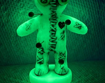 Neil Eyre Designs 2026 Halloween VooDoo Voo-Doo Rag Poppet Doll Glow in Dark Magic Push Pins Horror Haunted Handmade in USA