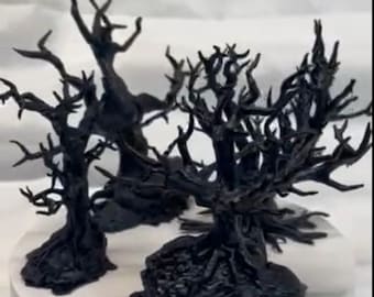 Halloween Tree Dead Black Spooky Haunted Forrest Creepy Hanging Ornament 3D DIY Rock Rocks Doll House Diorama Display Accent FAST SHIPPING