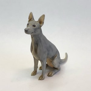Neil Eyre Artist EyreDesigns American Hairless Terrier Dog Pup Puppy K9 Sitting HANDMADE USA signed & numbered