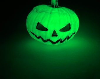 Neil Eyre Eyredesigns Halloween haunted  Glow in Dark pumpkin pumpkins Lantern trinket box pot orange LED Battery light Included MADE USA