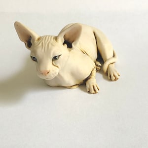 Artist Neil Eyre Eyredesigns Sphynx Cat Kitten Kitty Sphinx Fully Hand made USA Sculpture Limited Edition Signed & numbered