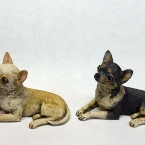 ニール・エア アーティスト EyreDesigns タン バフ フォーン ブラック チワワ 子犬 子犬 K9 犬 ハンドメイド USA サイン＆番号入り