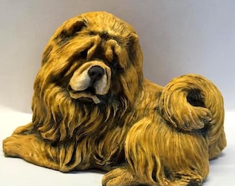 Neil Eyre Artist EyreDesigns Chow Chow Spitz Red Cinnamon Pup Puppy K9 canine HANDMADE USA signed & numbered Figurine Statue