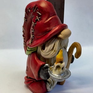 Artist Neil Eyre Eyredesigns 2023 Night before Christmas Santa Gnome Robe Candlelight candle Travel Troll WALKING stick Cane Hand made USA