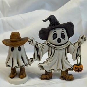 Neil Eyre Designs 2025 Halloween Horror Haunting Ghost Cowboy Witch Hat Boots Pumpkin Figure Magnet Set Signed Numbered Limited Edition