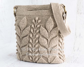 3d leaf crochet bag written pattern