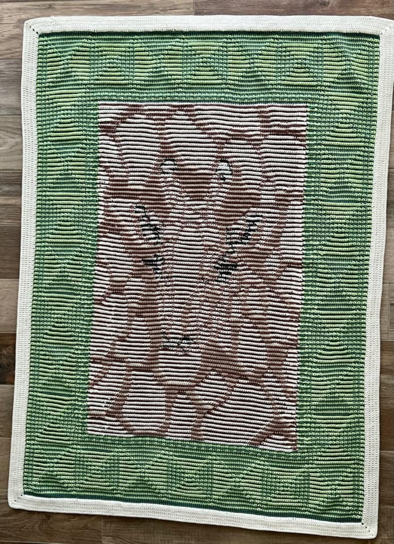 Giraffe Blanket Crochet PATTERN, Overlay Mosaic Crochet in 2 Sizes