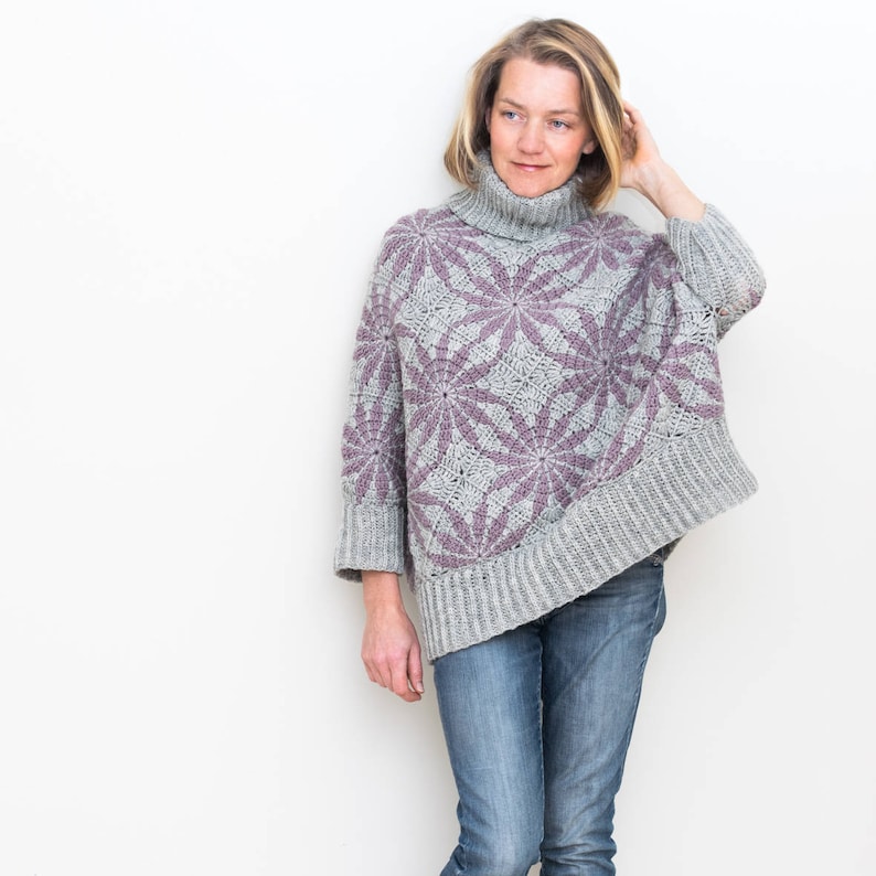 Crochet Sweater PATTERN - Morning Star - Women Poncho, Pullover, Jumper -  Small to Plus Sizes, Oversized