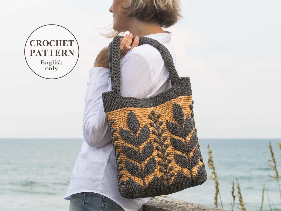 Prairie Bag Crochet Pattern: 3D Embossed Floral Tote (PDF) - Etsy