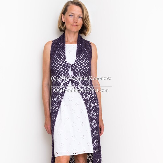 Summer Cardigan Crochet PATTERN Halter 