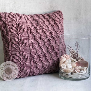 Crochet Pillow PATTERN - Umbella Cushion - Cabled, Textured - Chart, Videos, Written - PDF image 7