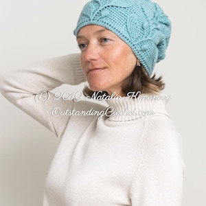 Crochet Hat PATTERN Climbing Vine Beanie Women, Girls, Kids, Children Toddler Sizes Embossed Cables, Haakpatroon PDF image 4