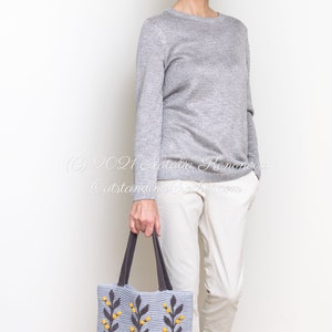 PATTERN Crochet Bag / Pillow Queen Bee Women Shoulder Bag, Tote, Handbag Embossed, 3D, Textured Haakpatroon Video, Charts image 6