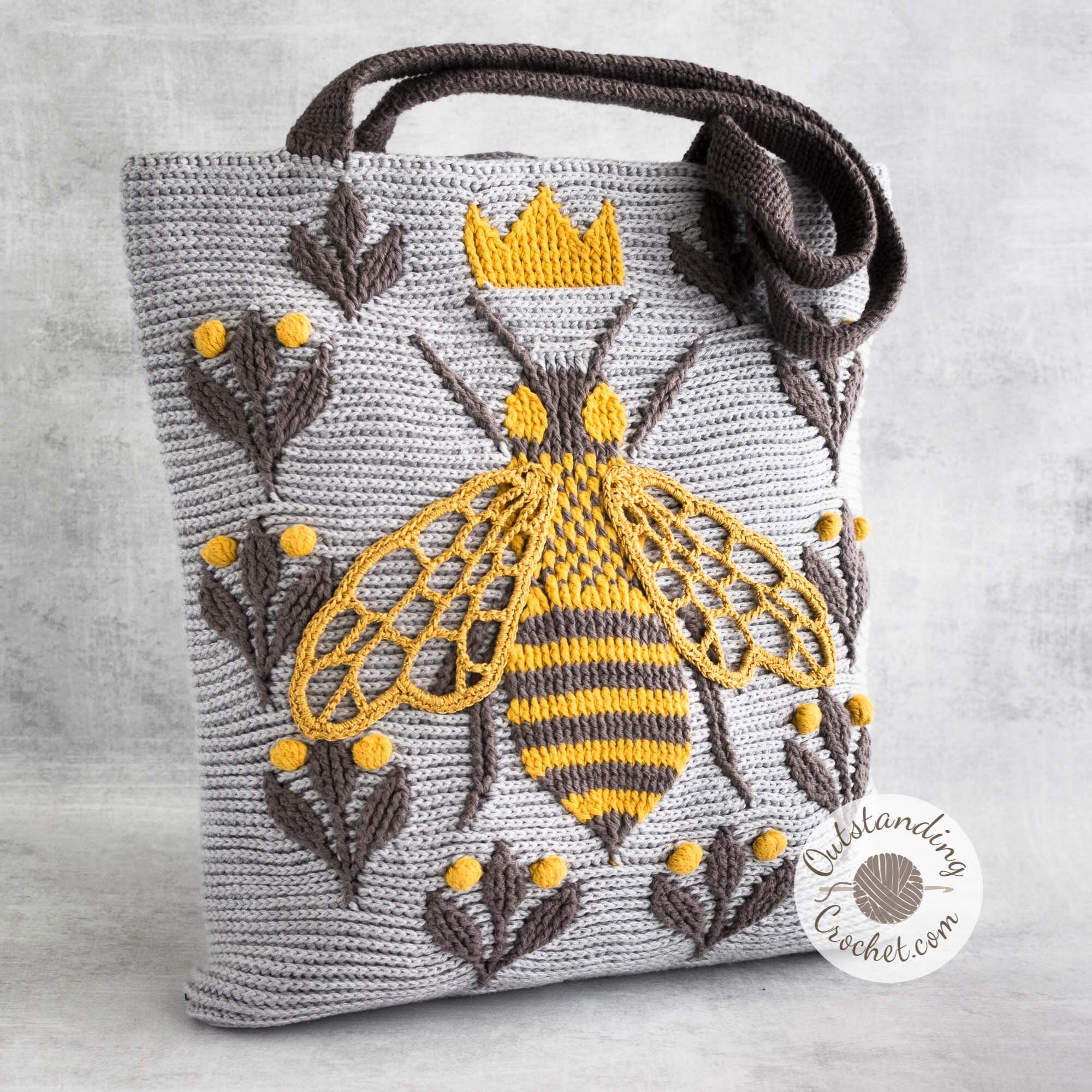 Queen Bee Crochet Bag PATTERN - Crochet Pillow - Women Shoulder Bag, …