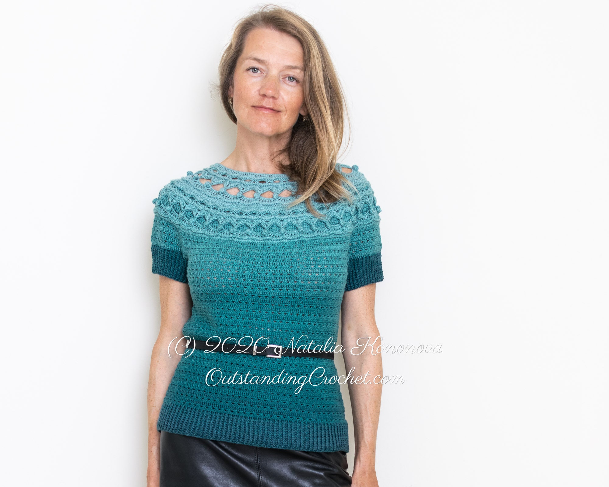 Crochet Top PATTERN Coquette Women Textured Yoke Sweater, Pullover Gradient  Cake Yarn, Haakpatroon, Plus Sizes Charts, Video PDF -  Canada