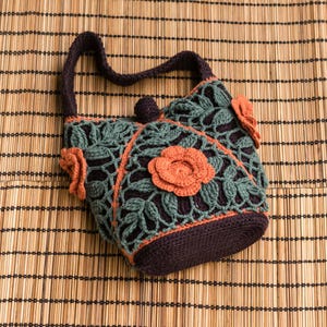 Tria Bag Crochet PATTERN - Women Purse, Hand-Bag, Crossbody - Joined Motifs (PDF)