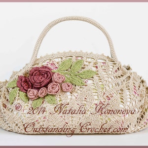 Crochet Bag PATTERN Tea Rose Handbag Crochet Doily Elegant - Etsy