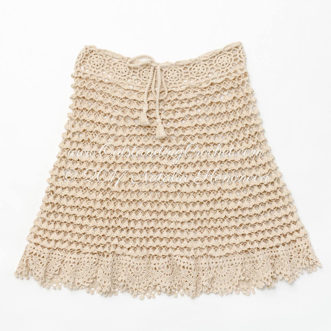 Buy Crochet Skirt PATTERN Polonaise Ruffled, Women Summer Skirt Pattern,  Knee Length, Boho Crochet Lace Skirt Extra Small to 1X Sizes PDF Online 