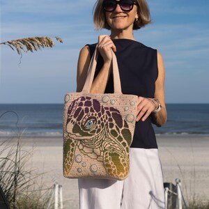 Sea Turtle Bag or Pillow Crochet Pattern - Convertible Backpack, Tote ...
