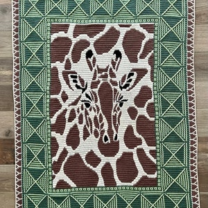 Blanket/ Tapestry Crochet PATTERN - Giraffe - Overlay Mosaic Crochet Pattern in 2 sizes: Toddler/ Lap, Baby