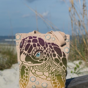 Sea Turtle Bag or Pillow Crochet Pattern - Convertible Backpack, Tote ...