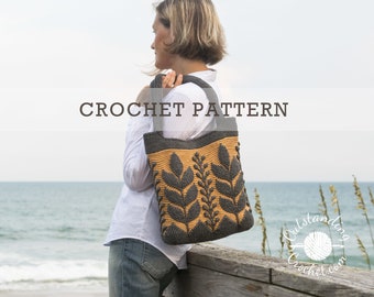 MOTIF au crochet pour sac à main Prairie - Sac au crochet en relief, sac à main pour femme, sac à bandoulière, fourre-tout, écrit, vidéos, graphiques, schémas - PDF